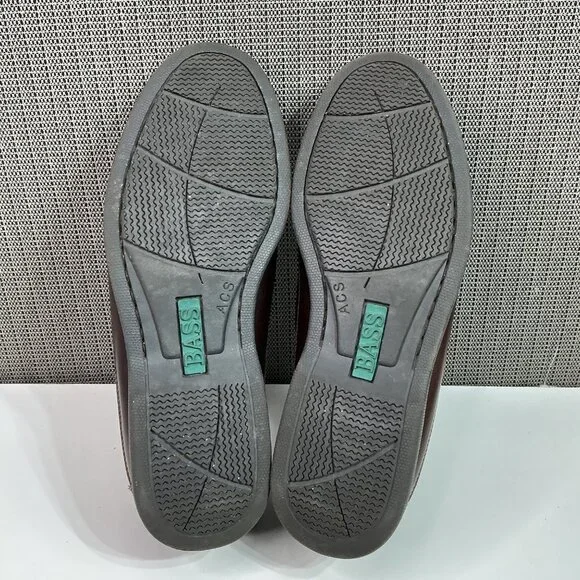 G.H. Bass & Co. Harry II Mens Brown Leather Boat Shoes 12M Rubber Sole - Picture 6 of 8